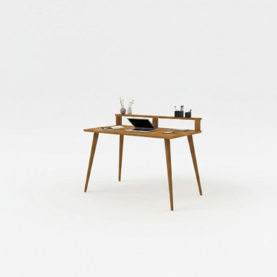 Luxe bruine schrijftafel in slaapkamerstijl moderne houten bureau nieuw
