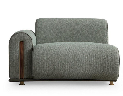 Lichtgroene stoffen bank woonkamer L-vormige hoekbank designer meubelstukken