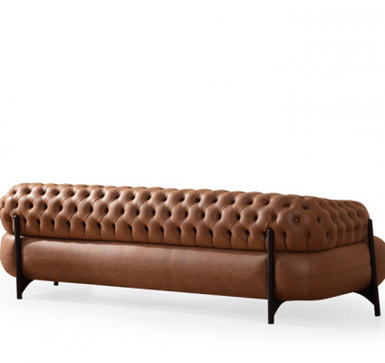 Modern woonkamerbankset Designer driezitsbank Elegante leunstoel 2-delig