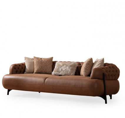 Modern woonkamerbankset Designer driezitsbank Elegante leunstoel 2-delig