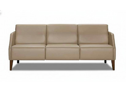 Beige woonkamer tweezits gestoffeerde meubels moderne textielbank 2-zits