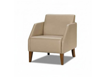 Beige eenzitter Luxueuze gestoffeerde fauteuil Designer loungestoel Meubilair