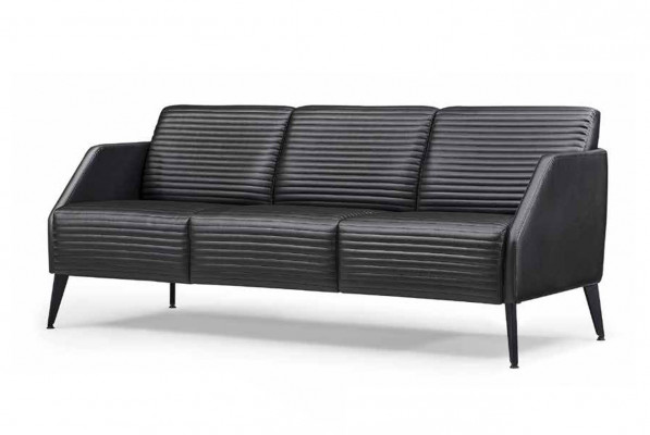 Luxe zwarte woonkamer banken set designer fauteuil 2-delig set