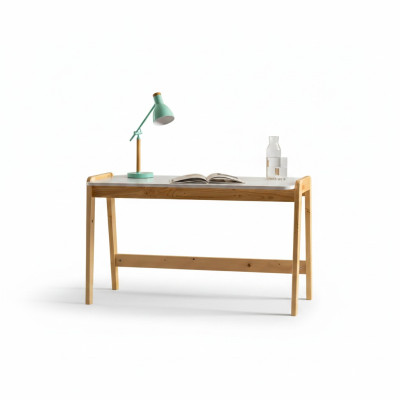 Wit-beige bureau designer bureautafels computertafels houten meubels