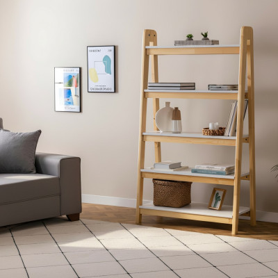 Helbeige boekenkast designer wandplanken luxueuze houten dossierkast