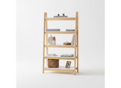 Helbeige boekenkast designer wandplanken luxueuze houten dossierkast