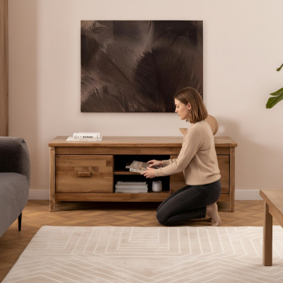 Elegante bruine televisiekast van hout televisiemeubel woonkamer luxe RTV