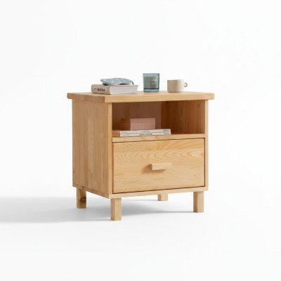 Beige ladenkast nachtkastje slaapkamer nachtkastje bijzettafel