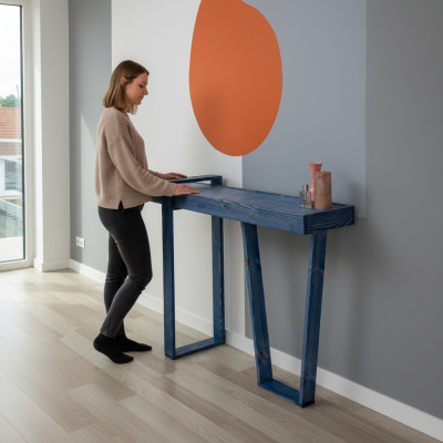 Stijlvolle console tafel blauw woonkamer console moderne designer dressoir
