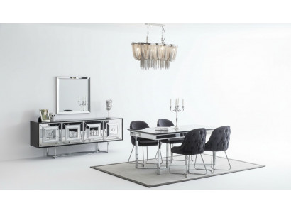 Luxus Esszimmer Esszimmermöbelsätze Esszimmermöbel Stuhl Set Anrichte 7tlg.