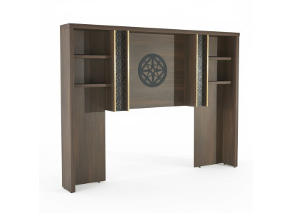 Werkruimte kast planken boekenkast modern design bruin effen.