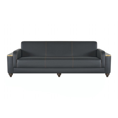 Zwarte woonkamer zitcombinatie designer driezitsbank fauteuil salontafel