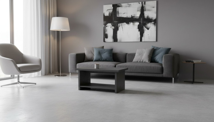 Salontafel Grijs Effen Modern Werkkamer Rechthoekige Vorm met Plank