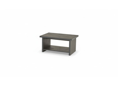 Salontafel Grijs Effen Modern Werkkamer Rechthoekige Vorm met Plank