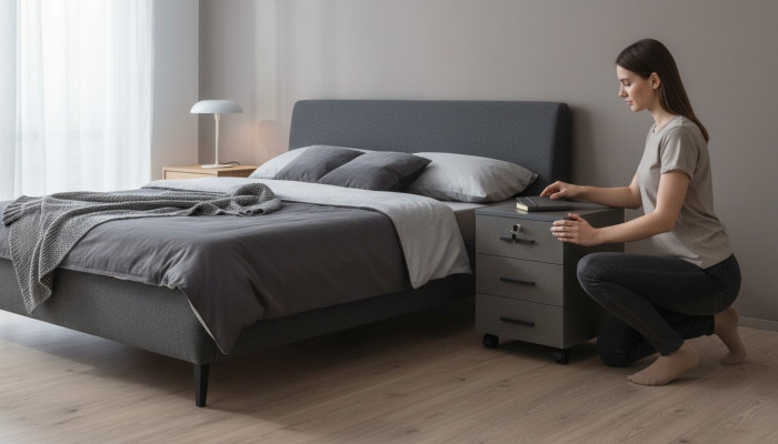 Archiefkast Grijs Effen Kantoor Modern Design met Laden