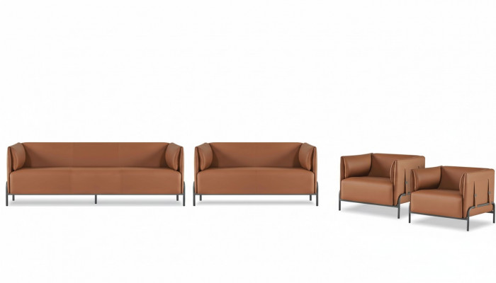 Kantoorstel 4-delig 3-zits 2-zits met 2x Fauteuil Modern Design Stijl