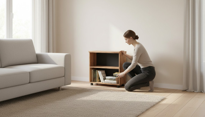 Dossierkast met legplank Werkkamer Bruin Effen Modern Stijl