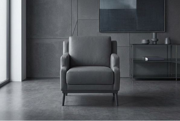 Stoel Donkergrijs Effen Modern Stijl Design Werkkamer Woonkamer