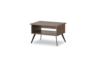 Salontafel bruin met plank rechthoekige vorm effen stijl werkkamer