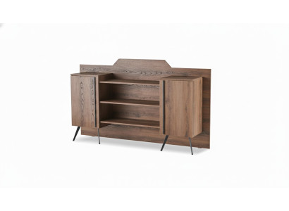 Kantoorkast Dressoir Planken Opslagruimte Bruin Effen Modern Design