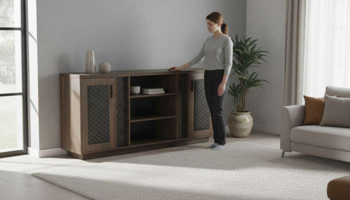 Aktenschrank Dressoir Bruin Zwart Modern Tweekleurig Modern Design