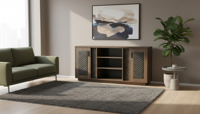 Aktenschrank Dressoir Bruin Zwart Modern Tweekleurig Modern Design