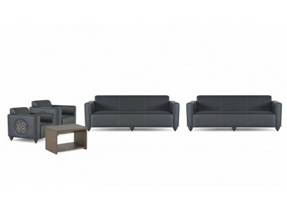 Stijlvolle kantoor meubelen ontwerper 2x 3-zitsbank 2x fauteuil salontafel