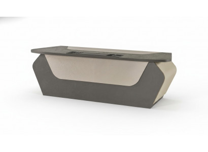 Bureautafel Grijs Twee kleuren Modern Rechthoekig Design Stijl Werkruimte