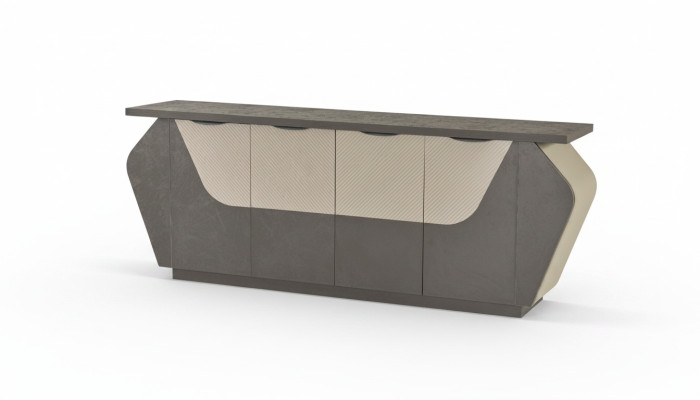 Werkkamer Dressoir Archiefkast Grijs Tweekleurig Opbergruimte Modern