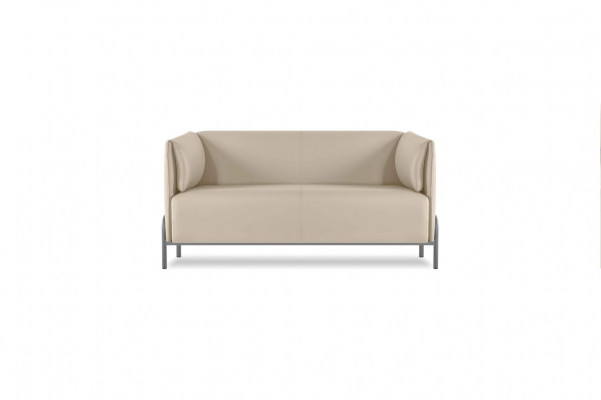 Zandkleurige werkkamer meubels designer 2x tweezits luxe fauteuils tafel