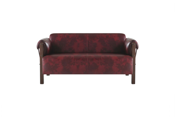 Sofa-set 2-zitter fauteuil lederen banken compleet leer hout modern zacht