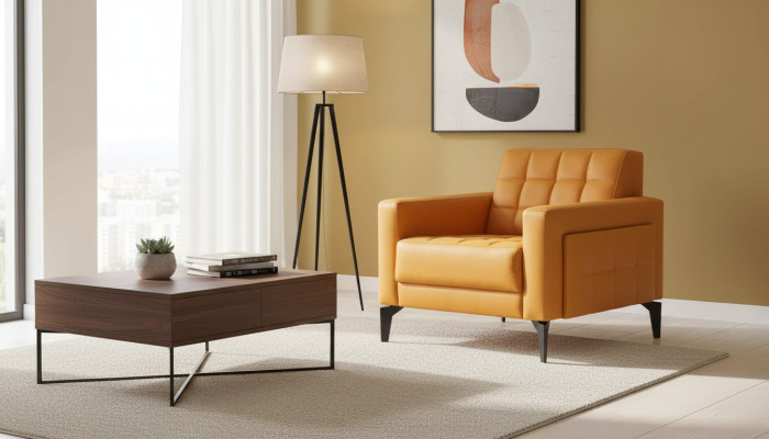 Chesterfield fauteuil moderne zachte leren roestvrijstalen houten armleuningen