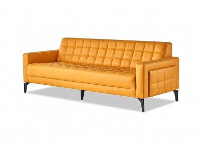 Lederen bank 3-zits sofa Chesterfield modern driezits bank leer hout
