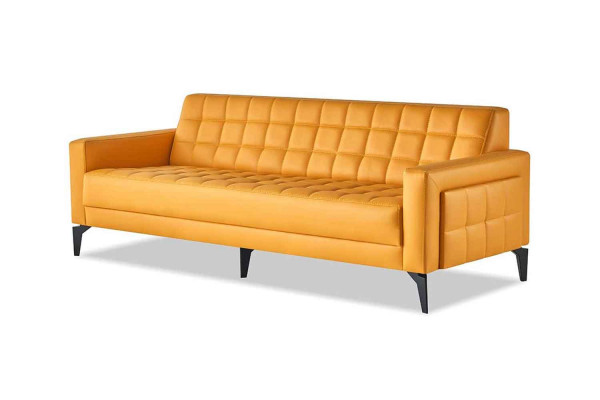 Compleet set sofa's moderne lederen sofa's 3-zits fauteuil bank leder roestvrij staal
