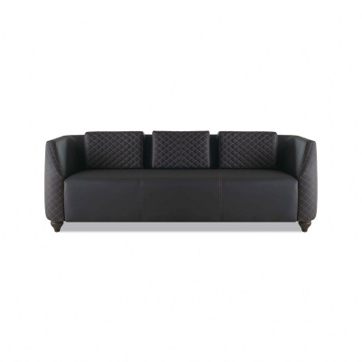Compleet set 3-zits 2-zits fauteuil salontafel lederen sofa's leer hout