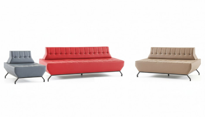 Compleet bankstel rood 3-zits beige 2-zits grijs fauteuil art deco leer