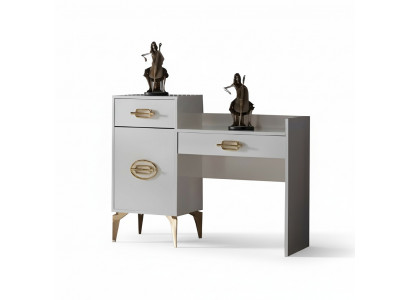 Schlafzimmer Set Schminktisch elegant Kosmetiktisch Make-up Tisch Weiß 2tlg.