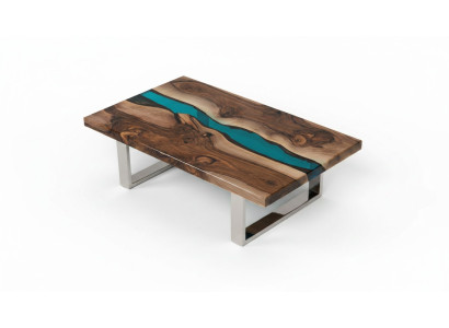 Couchtisch Rechteckig  Modern Design Holz Braun Möbel Wohnzimmer Couchtische