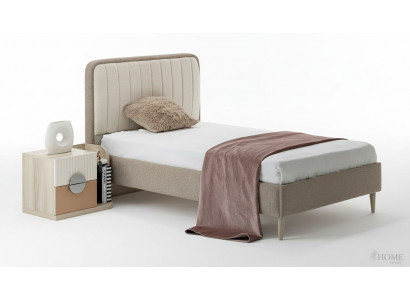 Polsterbett Elegant Nachttisch Stilvolles Design Komfortables Kinderzimmer Möbel