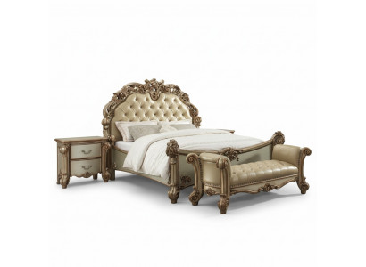 Luxus Schlafzimmer Komplett Bett Nachttische Klassische Möbel Barock