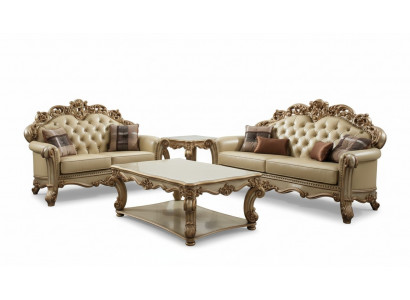 Luxus Wohnzimmer Set Sofa 3 Sitzer Sessel Couchtisch Klassisch Möbel