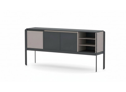 Büroschrank Sideboard Schrank Arbeitszimmer Regale Antrazhit Modern