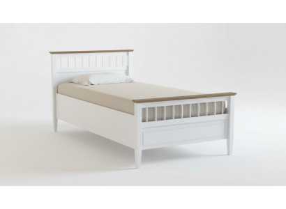 Weißes Holzbett im eleganten Design