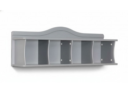 Wandmodul aus Holz in Grau modern, elegantes Stauraummöbel