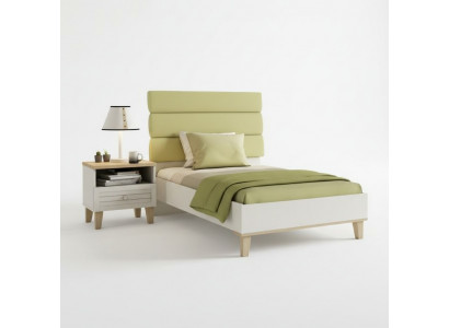Weißes Holz Bett im eleganten Design