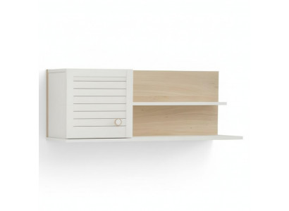 Wandmodul aus Holz in Weiß modern, elegantes Design