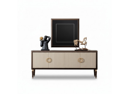 Stilvolles Sideboard mit passendem Spiegel für elegantes Ambien