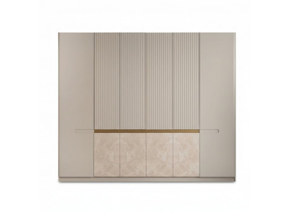 Kleiderschrank Holz Beige Elegant Modern