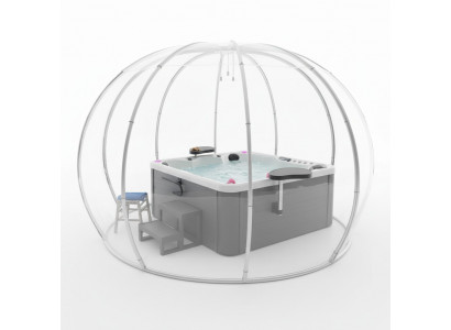 Whirlpool Whirlwanne Garten Bad Thermoholz Outdoor Erholungsbecken 200x200 cm