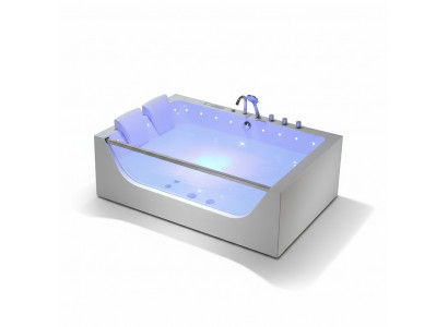 Whirlpool Whirlwanne Hydromassagewanne Blubberbad Spa-Bad Sprudelbad 180x120 cm